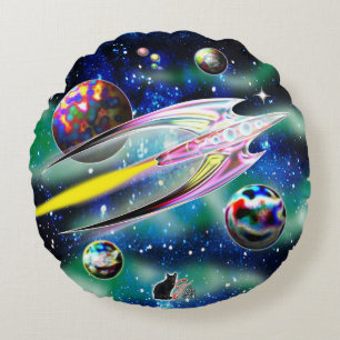 Glass Rocket Round Cushion