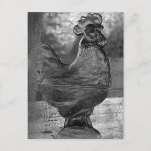 Glass Rooster Postcard