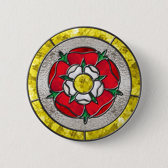Glass Rose 6 Cm Round Badge (Front)
