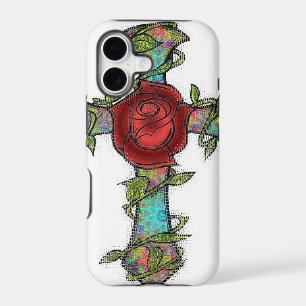 Glass Rose Cross