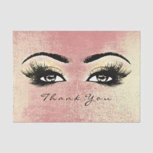 Glass Rose Gold Peach Lashes Thank You Eyes Tissue Paper
