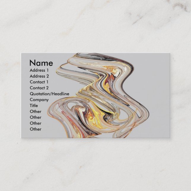 Glass Sculpture Business Card (Front)