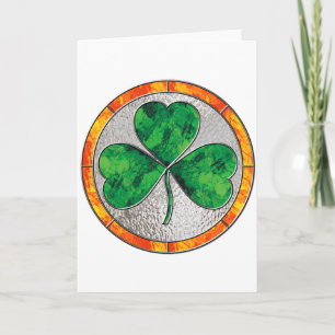 Glass Shamrock Card
