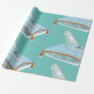 Glass Slipper On A Pillow Wrapping Paper