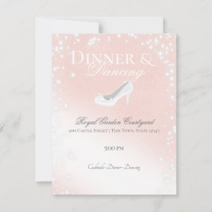 Glass Slipper Wedding Reception Information Save The Date