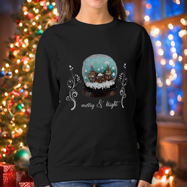 Glass Snowball Winter Village Bright Christmas  Sweatshirt (Creator Uploaded)