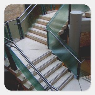 Glass Staircase Square Sticker