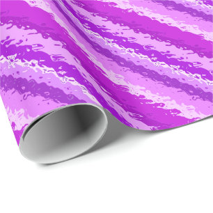 Glass stripes - shades of amethyst purple wrapping paper