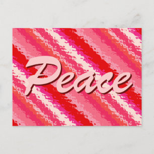 Glass stripes - shades of coral red postcard