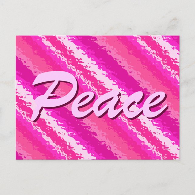 Glass stripes - shades of deep pink postcard (Front)