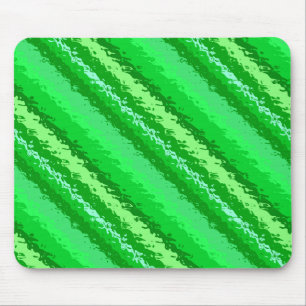 Glass stripes - shades of emerald green mouse mat