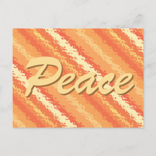 Glass stripes - shades of orange and gold postcard