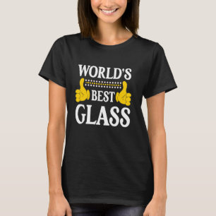 Glass Surname Funny Team Family Last Name World's T-Shirt