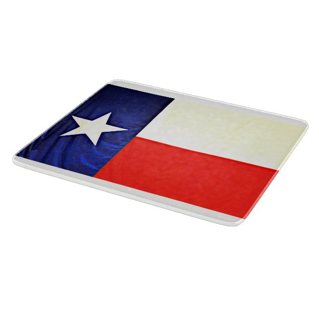 Glass Texas Flag Cutting Board (Corner)