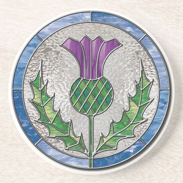 Glass Thistle coaster (Front)