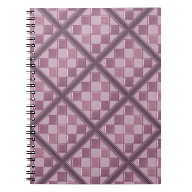 Glass tile 3D beige colour Notebook (Front)