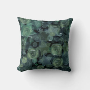 Glass tile 3D liquid roses and stars Cushion