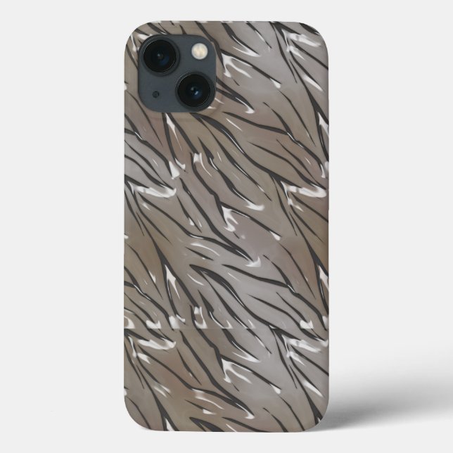 Glass tile 3D liquid tiger zebra skin leather  Case-Mate iPhone Case (Back)