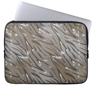 Glass tile 3D liquid tiger zebra skin leather  Laptop Sleeve