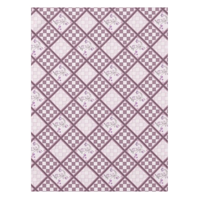 Glass tile 3D purple colour Tablecloth (Front)