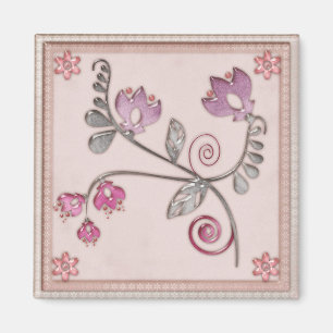 Glass tile magnet