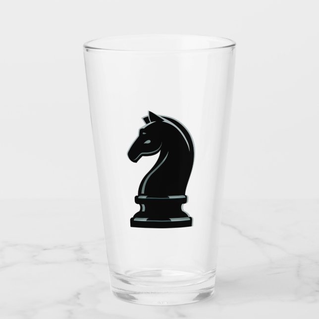 Glass Tumbler Chess 16 onz (Front)