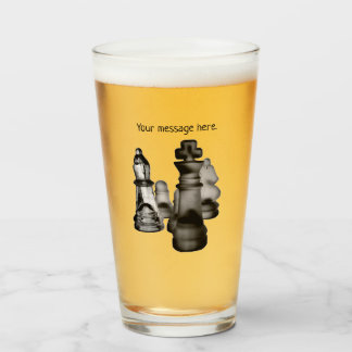 Glass Tumbler Chess 16 onz