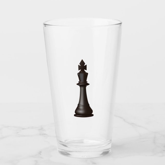 Glass Tumbler Chess 16 onz (Front)