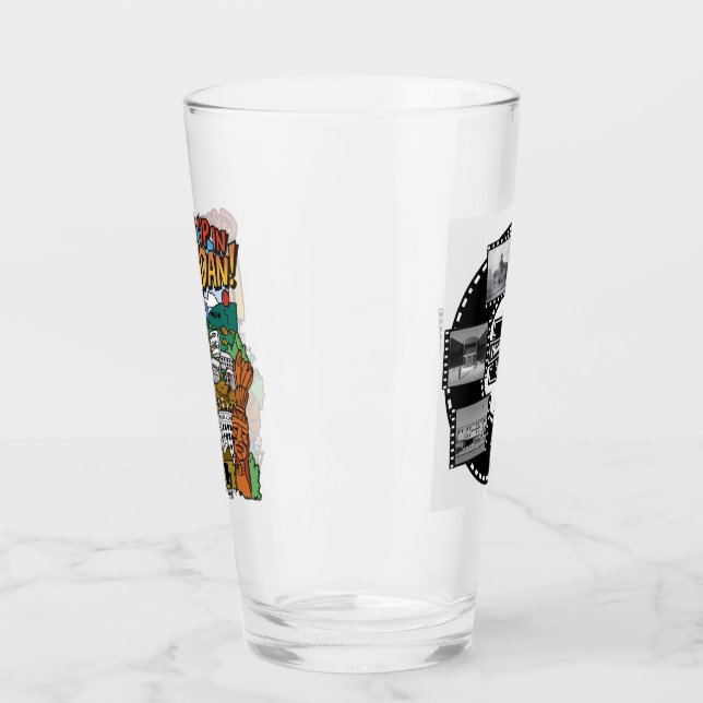 Glass Tumbler "Growing up in Mandan" (Left)