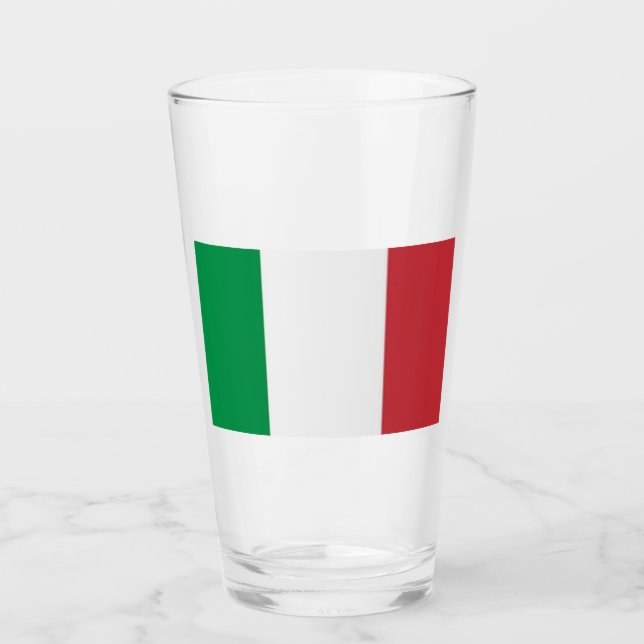 Glass Tumbler Italy Flag 16 onz (Front)