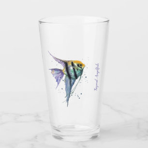 Glass Tumbler - Nautical Tropical Angelfish