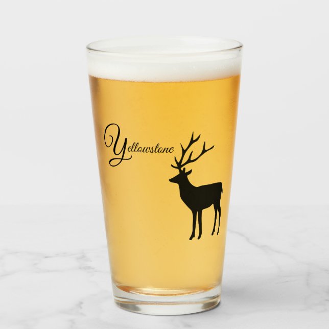 Glass Tumbler-Yellowstone Deer (Front Filled)