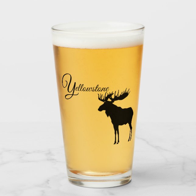 Glass Tumbler-Yellowstone Moose (Front Filled)