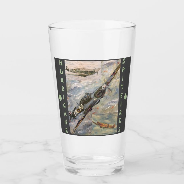 Glass Tumblers Hurricane & Spitfires (Front)