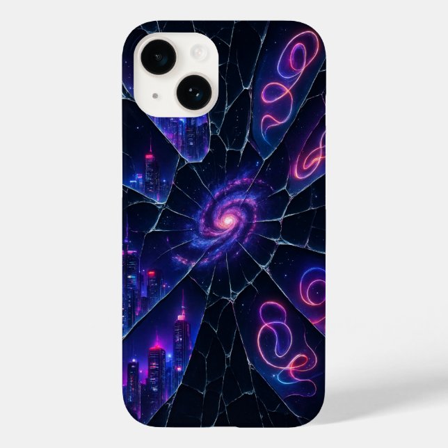 Glass Universe iPhone Case – Sci-Fi & Edgy Gift (Back)