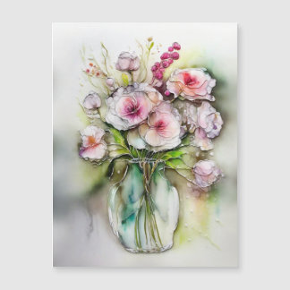 Glass Vase with Flowers