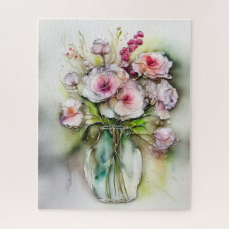 Glass Vase with Flowers Jigsaw Puzzle