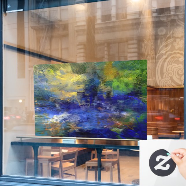 Glass Veil Awakening – Structural Reconstruction Window Cling (Cafe Window)