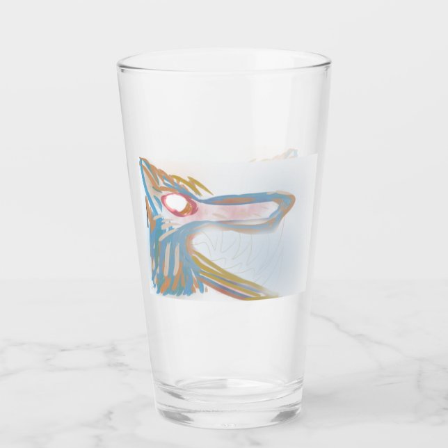 Glass werewolf cup (Front)