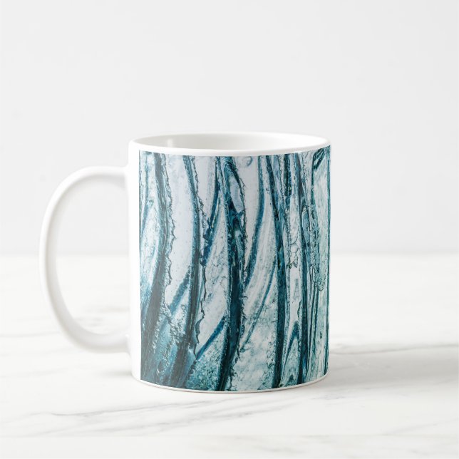 Glass window ice crystal frost coffee mug (Left)
