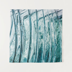 Glass window ice crystal frost tapestry