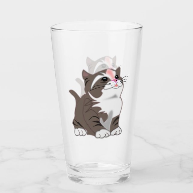 Glass with Little Kitten (Front)