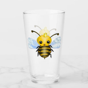 Glass with Queen Bee