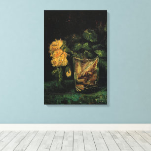 Glass with Roses by Vincent van Gogh Canvas Print