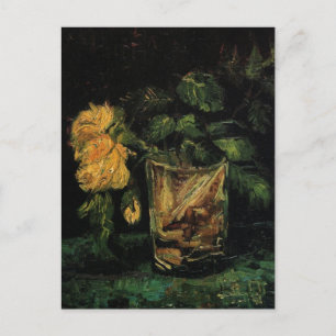 Glass with Roses by Vincent van Gogh Postcard