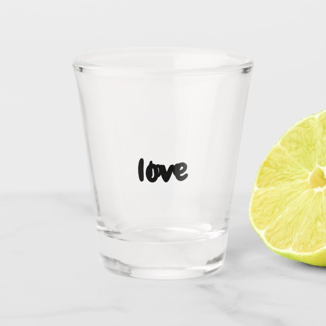 glass with the word love written on it (Front)