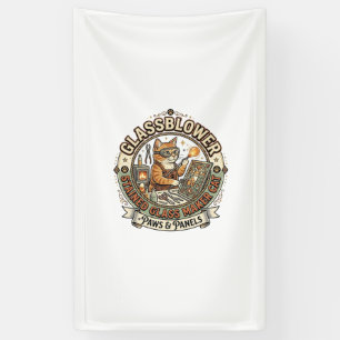 Glassblower Stained Glass Maker Cat Glassblower St Banner