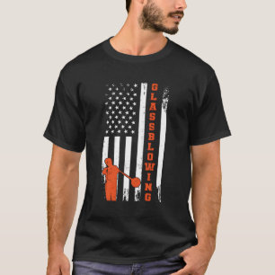 Glassblowing Usa Amerinca Flag 4Th Of July T-Shirt