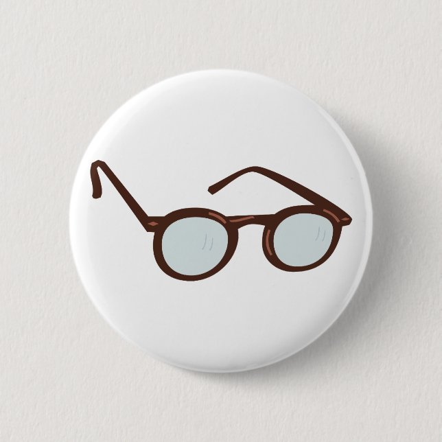 glasses 6 cm round badge (Front)