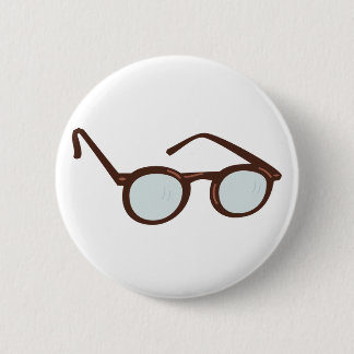 glasses 6 cm round badge